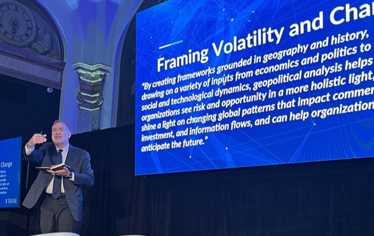 Rodger Baker presenting at a conference